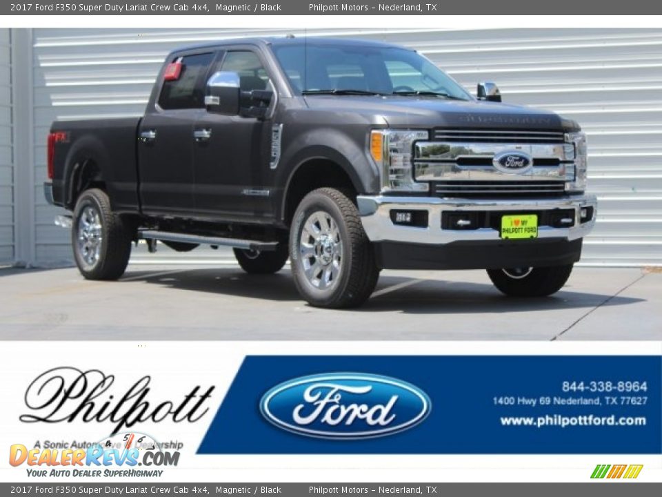 2017 Ford F350 Super Duty Lariat Crew Cab 4x4 Magnetic / Black Photo #1