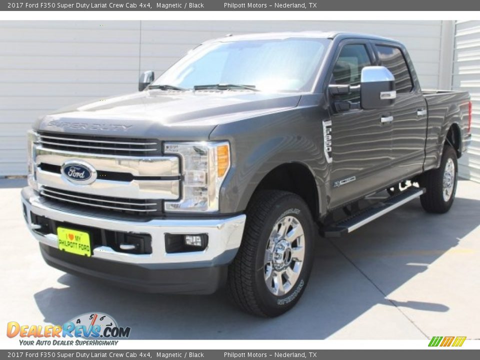 2017 Ford F350 Super Duty Lariat Crew Cab 4x4 Magnetic / Black Photo #3