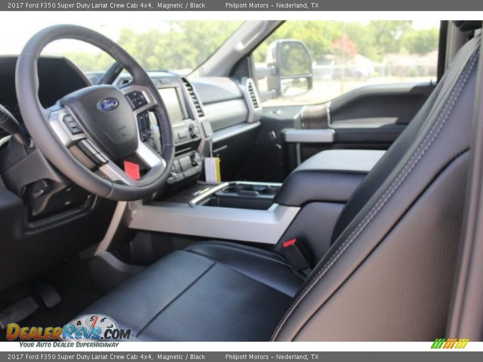 2017 Ford F350 Super Duty Lariat Crew Cab 4x4 Magnetic / Black Photo #9