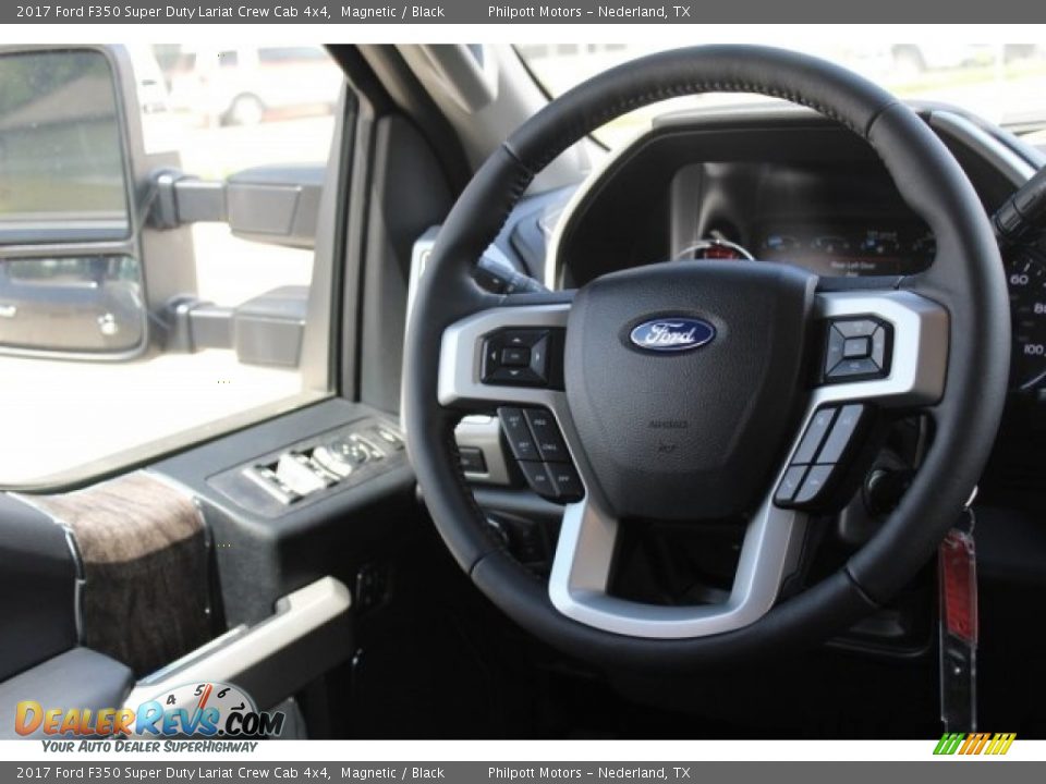 2017 Ford F350 Super Duty Lariat Crew Cab 4x4 Magnetic / Black Photo #22