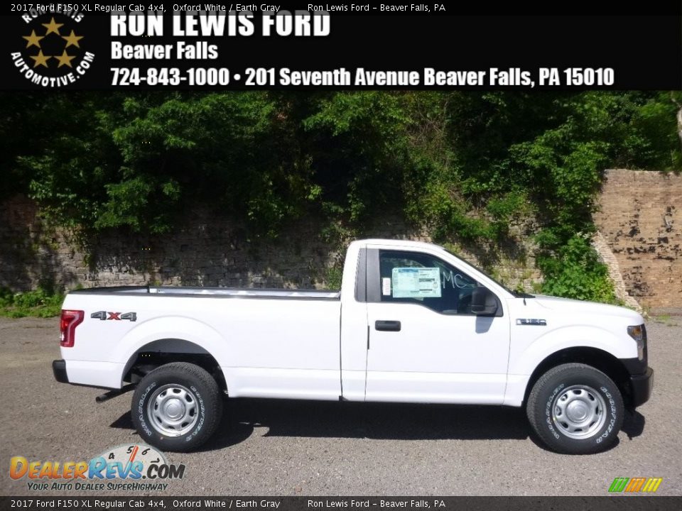 2017 Ford F150 XL Regular Cab 4x4 Oxford White / Earth Gray Photo #1