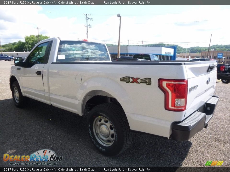 2017 Ford F150 XL Regular Cab 4x4 Oxford White / Earth Gray Photo #6