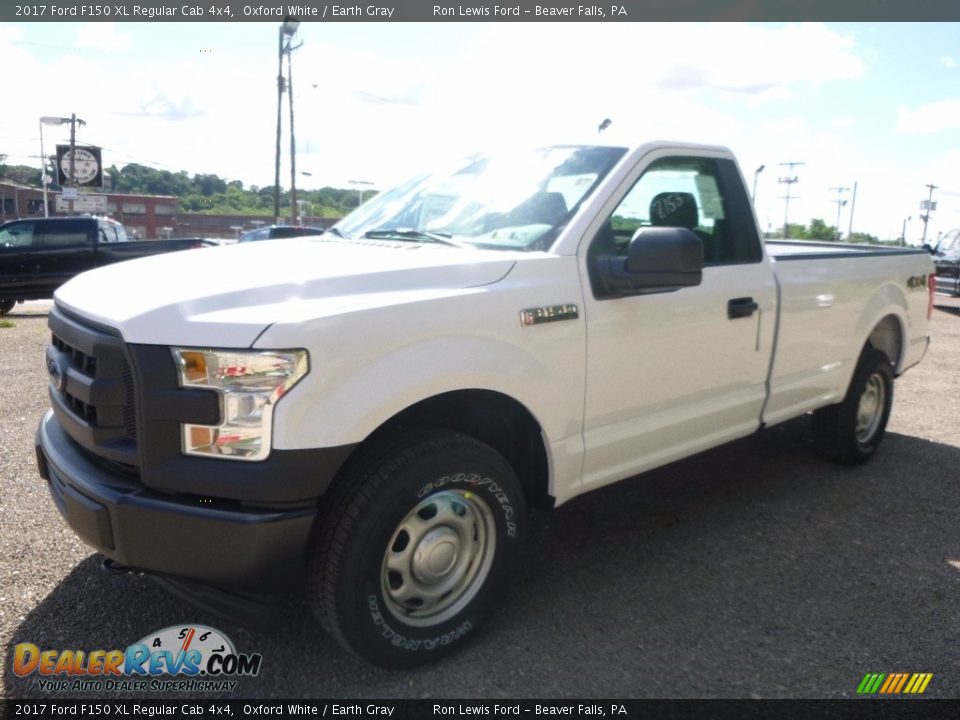 2017 Ford F150 XL Regular Cab 4x4 Oxford White / Earth Gray Photo #8