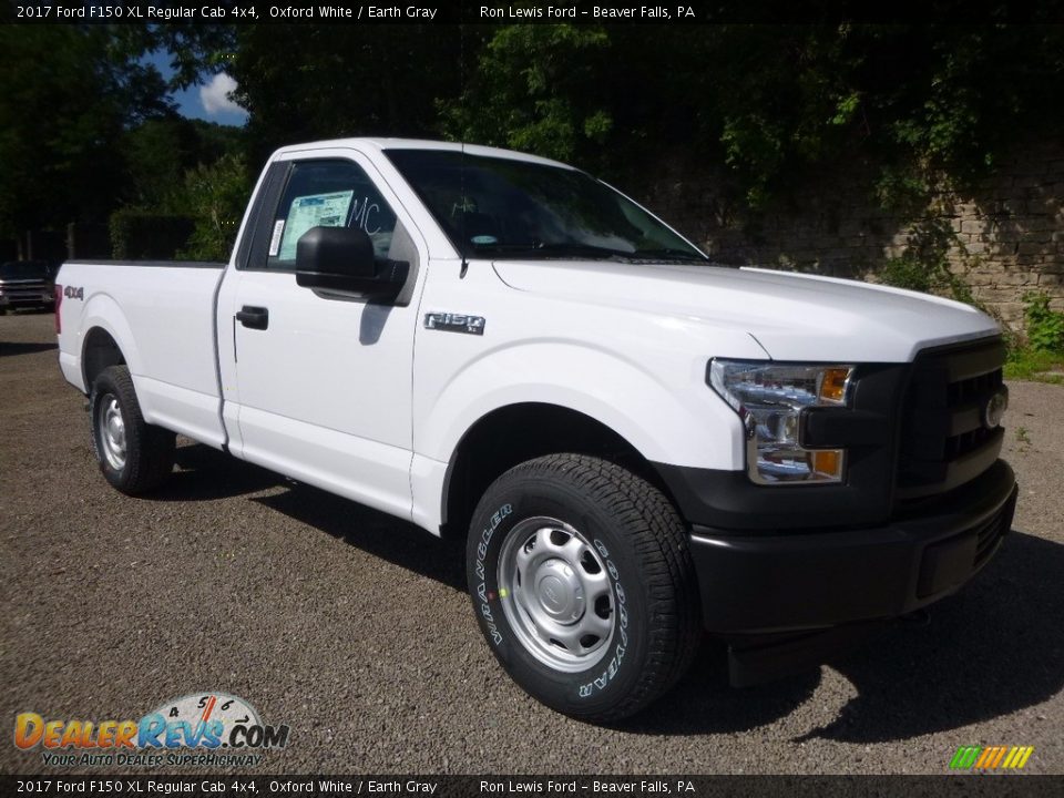 2017 Ford F150 XL Regular Cab 4x4 Oxford White / Earth Gray Photo #10