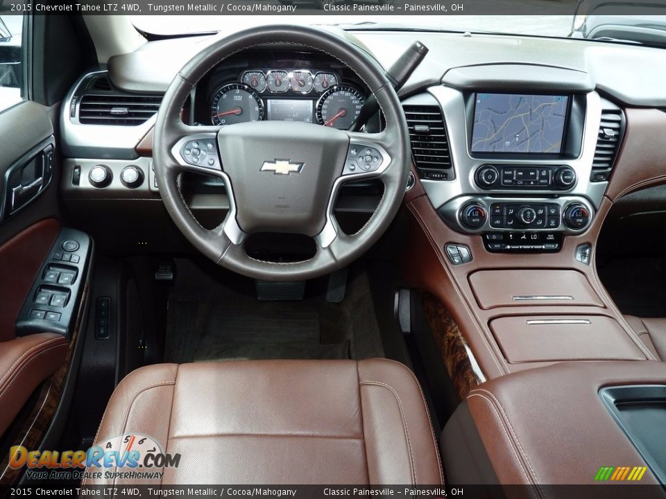 2015 Chevrolet Tahoe LTZ 4WD Tungsten Metallic / Cocoa/Mahogany Photo #16