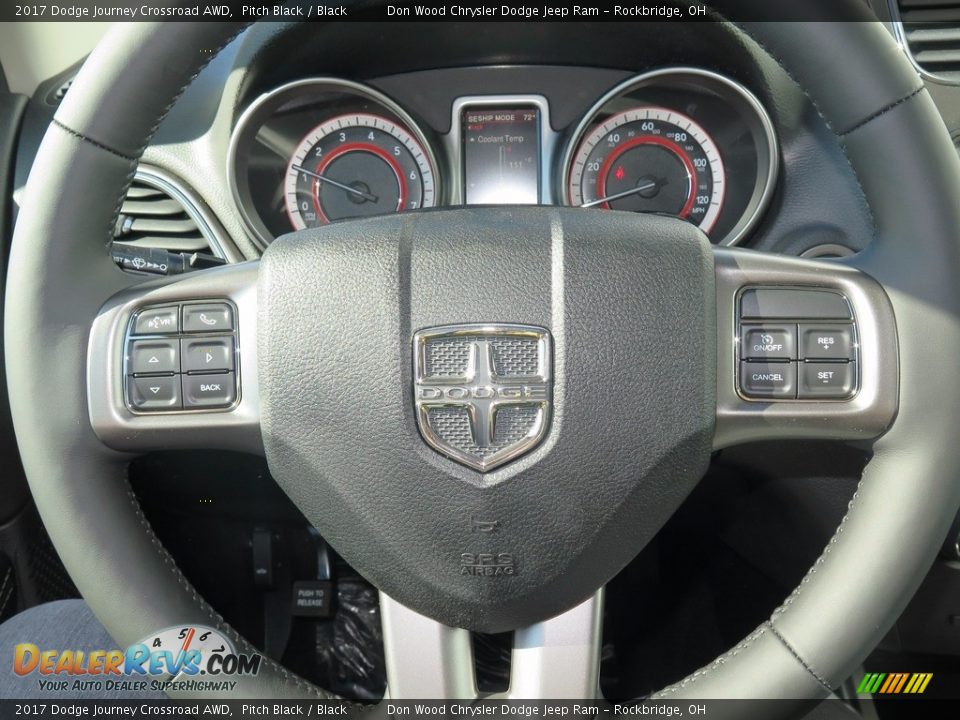 2017 Dodge Journey Crossroad AWD Pitch Black / Black Photo #9