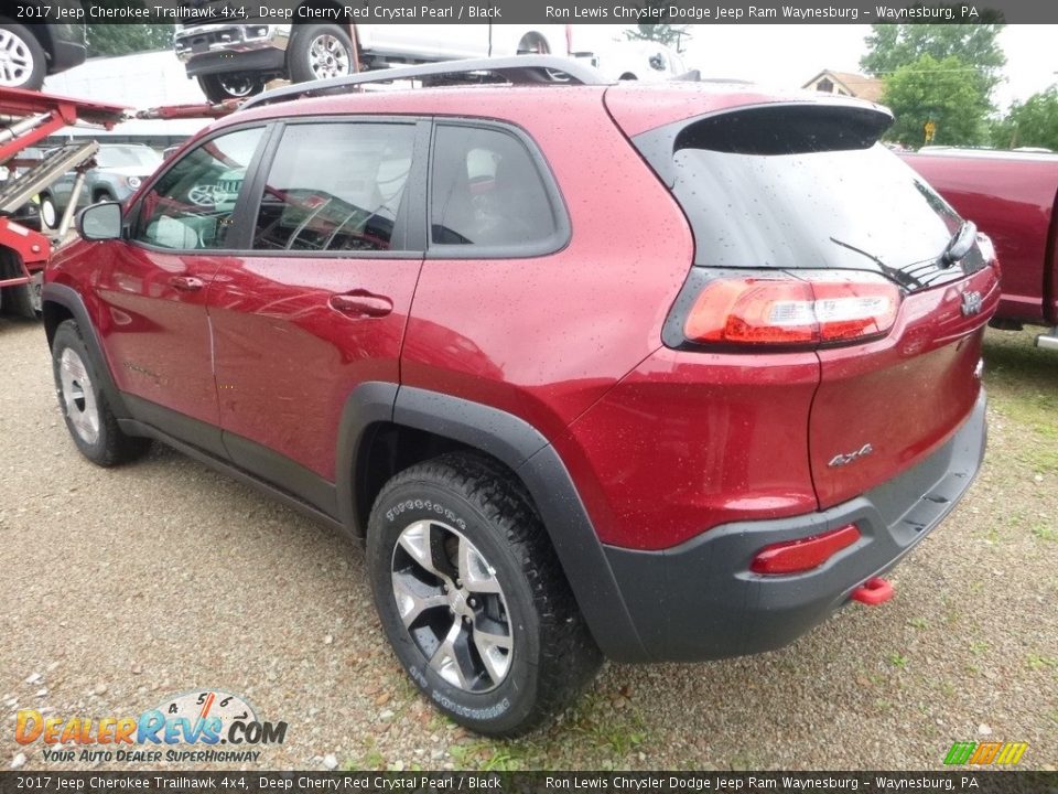 2017 Jeep Cherokee Trailhawk 4x4 Deep Cherry Red Crystal Pearl / Black Photo #2