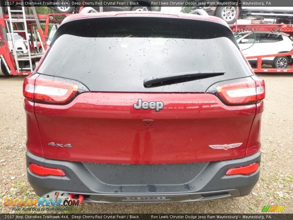 2017 Jeep Cherokee Trailhawk 4x4 Deep Cherry Red Crystal Pearl / Black Photo #3