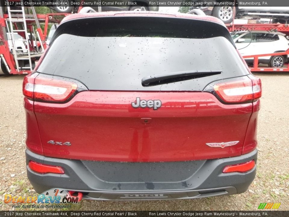 2017 Jeep Cherokee Trailhawk 4x4 Deep Cherry Red Crystal Pearl / Black Photo #3