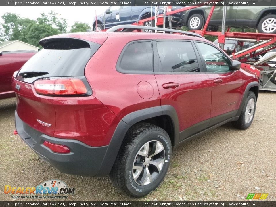 2017 Jeep Cherokee Trailhawk 4x4 Deep Cherry Red Crystal Pearl / Black Photo #4