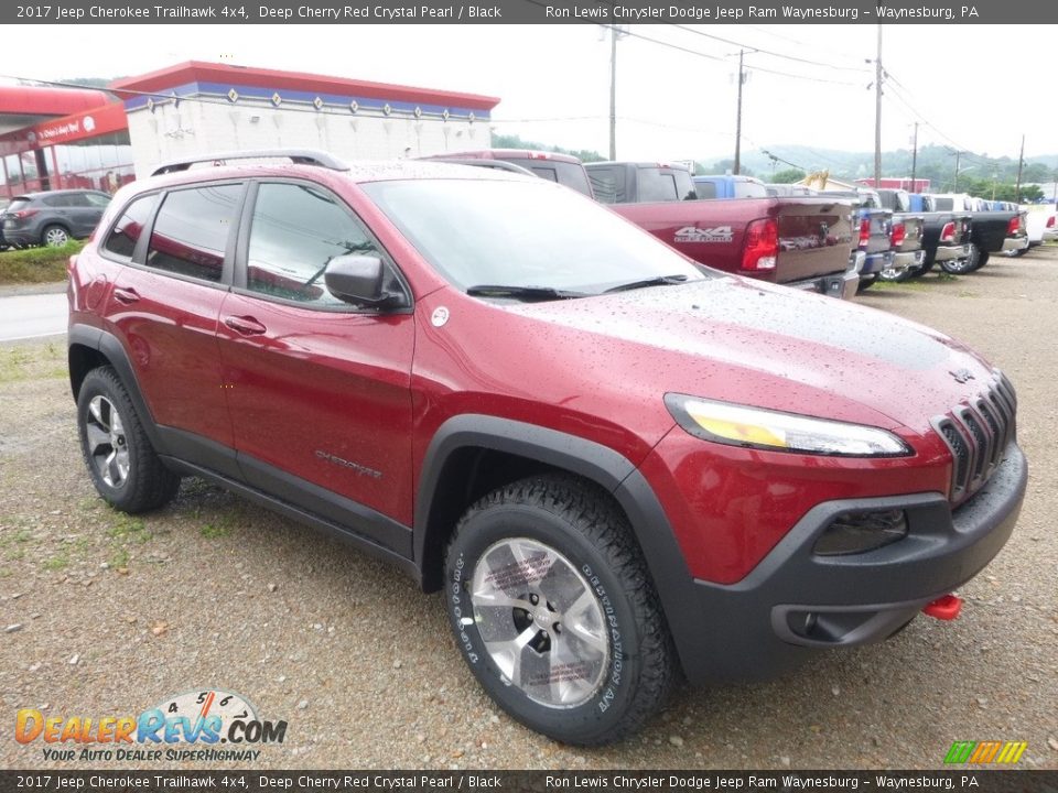 2017 Jeep Cherokee Trailhawk 4x4 Deep Cherry Red Crystal Pearl / Black Photo #5