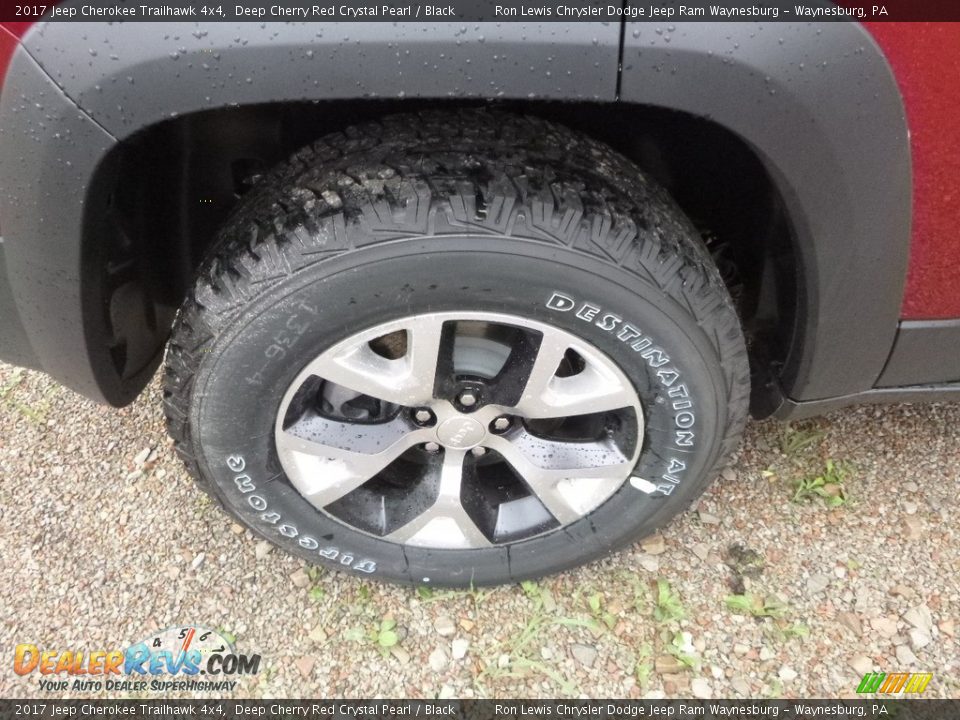 2017 Jeep Cherokee Trailhawk 4x4 Deep Cherry Red Crystal Pearl / Black Photo #7