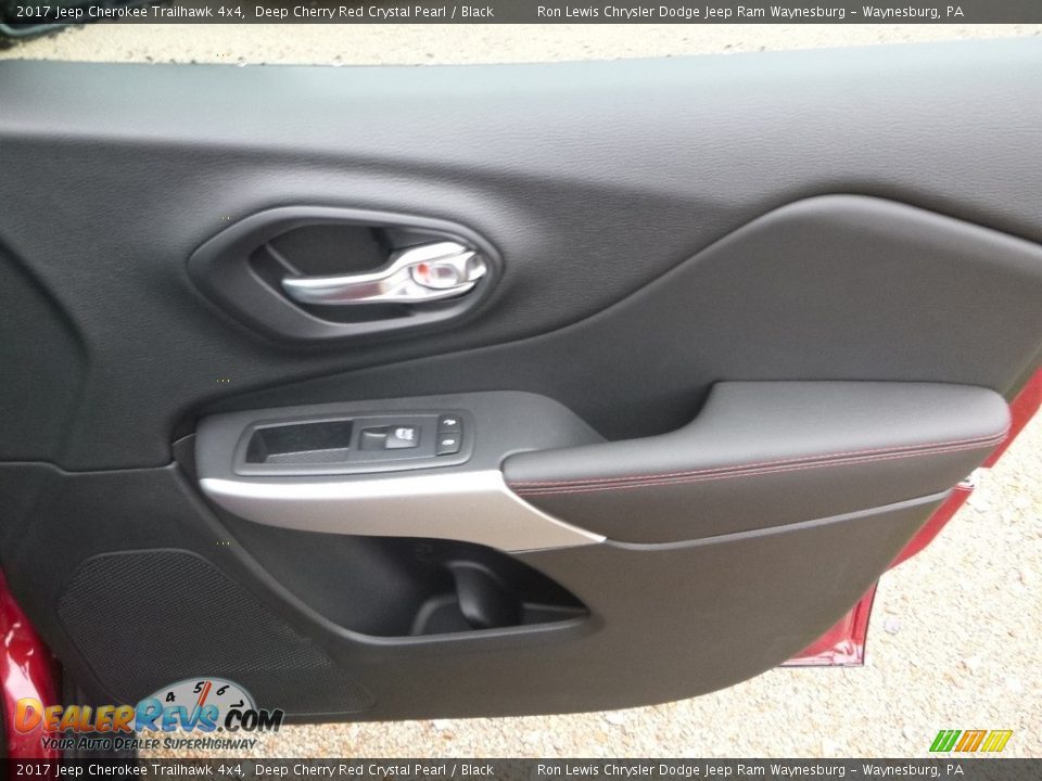 2017 Jeep Cherokee Trailhawk 4x4 Deep Cherry Red Crystal Pearl / Black Photo #11