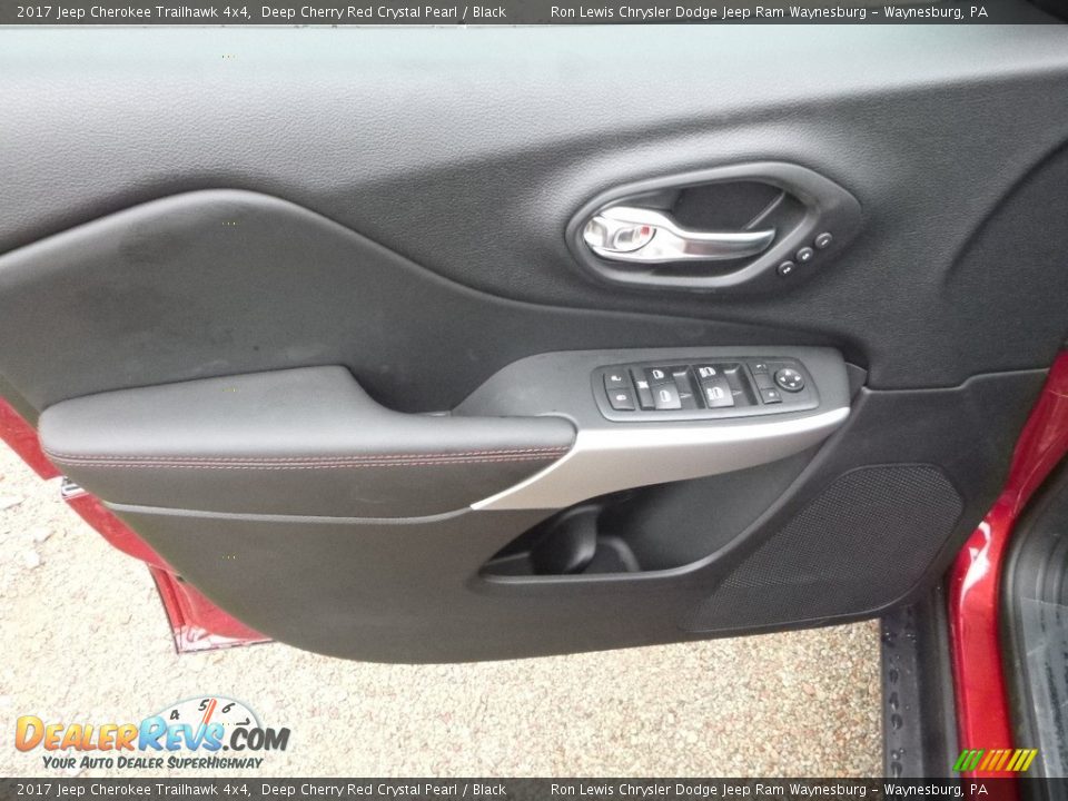 2017 Jeep Cherokee Trailhawk 4x4 Deep Cherry Red Crystal Pearl / Black Photo #13