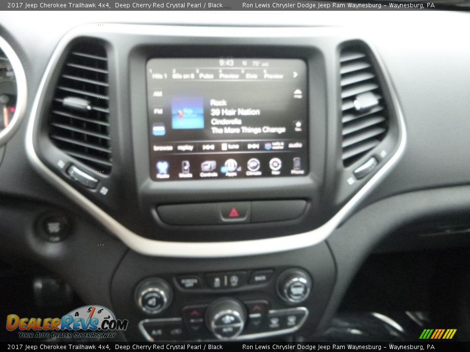 2017 Jeep Cherokee Trailhawk 4x4 Deep Cherry Red Crystal Pearl / Black Photo #19