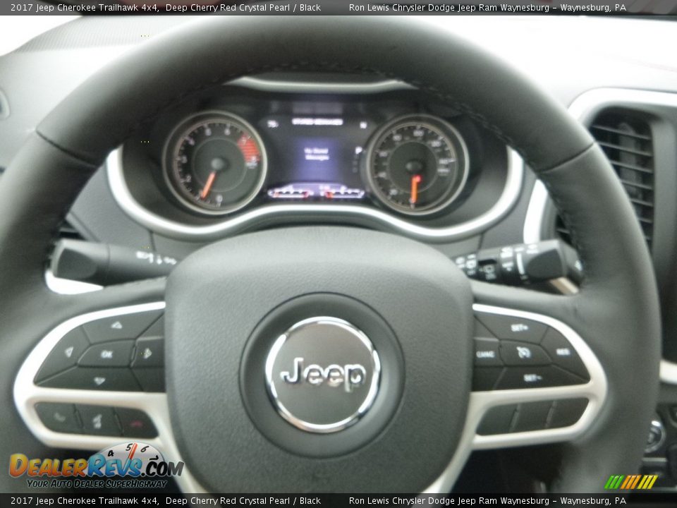 2017 Jeep Cherokee Trailhawk 4x4 Deep Cherry Red Crystal Pearl / Black Photo #20