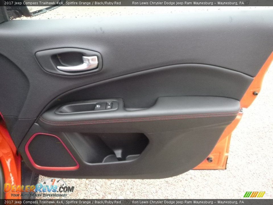 2017 Jeep Compass Trailhawk 4x4 Spitfire Orange / Black/Ruby Red Photo #10