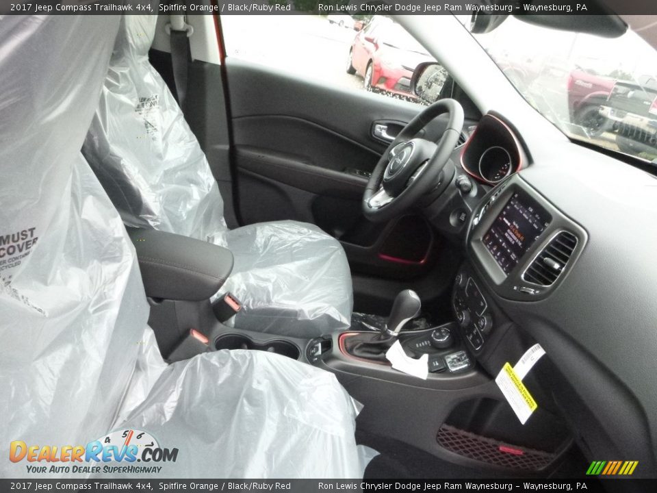 2017 Jeep Compass Trailhawk 4x4 Spitfire Orange / Black/Ruby Red Photo #11