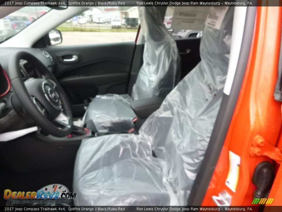 2017 Jeep Compass Trailhawk 4x4 Spitfire Orange / Black/Ruby Red Photo #17