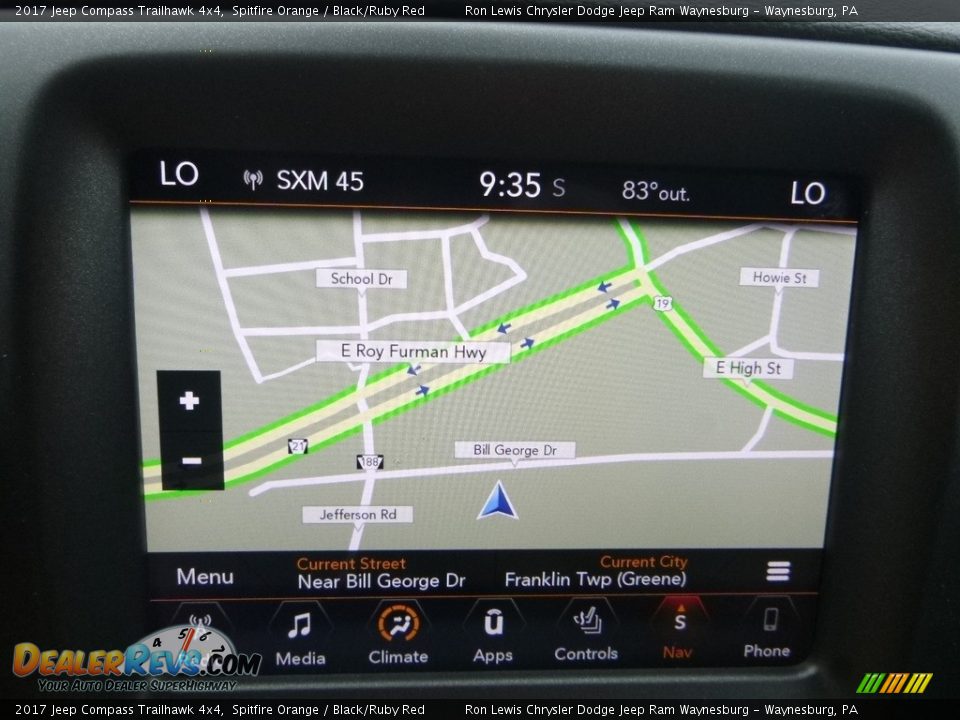 2017 Jeep Compass Trailhawk 4x4 Spitfire Orange / Black/Ruby Red Photo #19