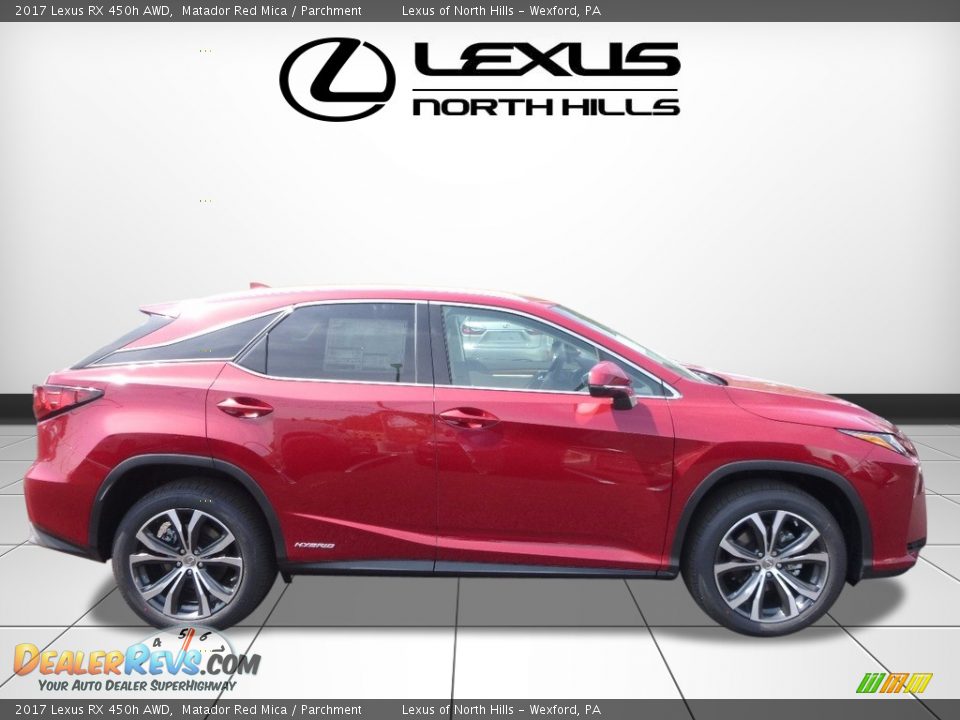 2017 Lexus RX 450h AWD Matador Red Mica / Parchment Photo #2
