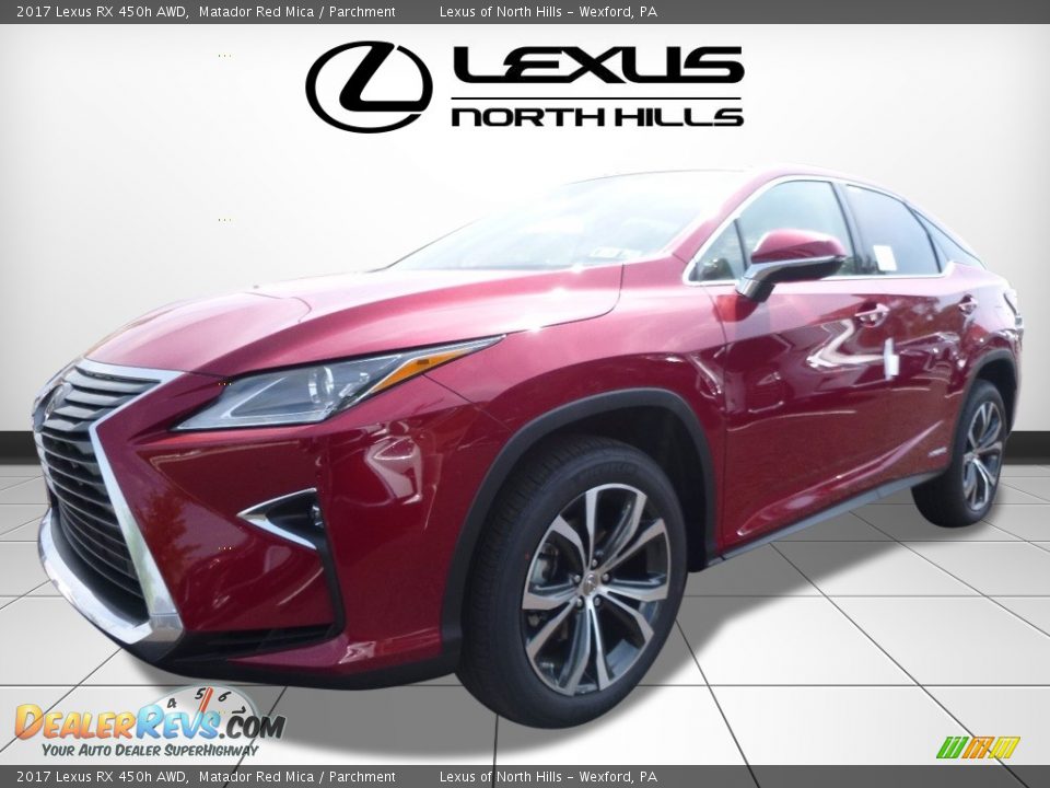2017 Lexus RX 450h AWD Matador Red Mica / Parchment Photo #4
