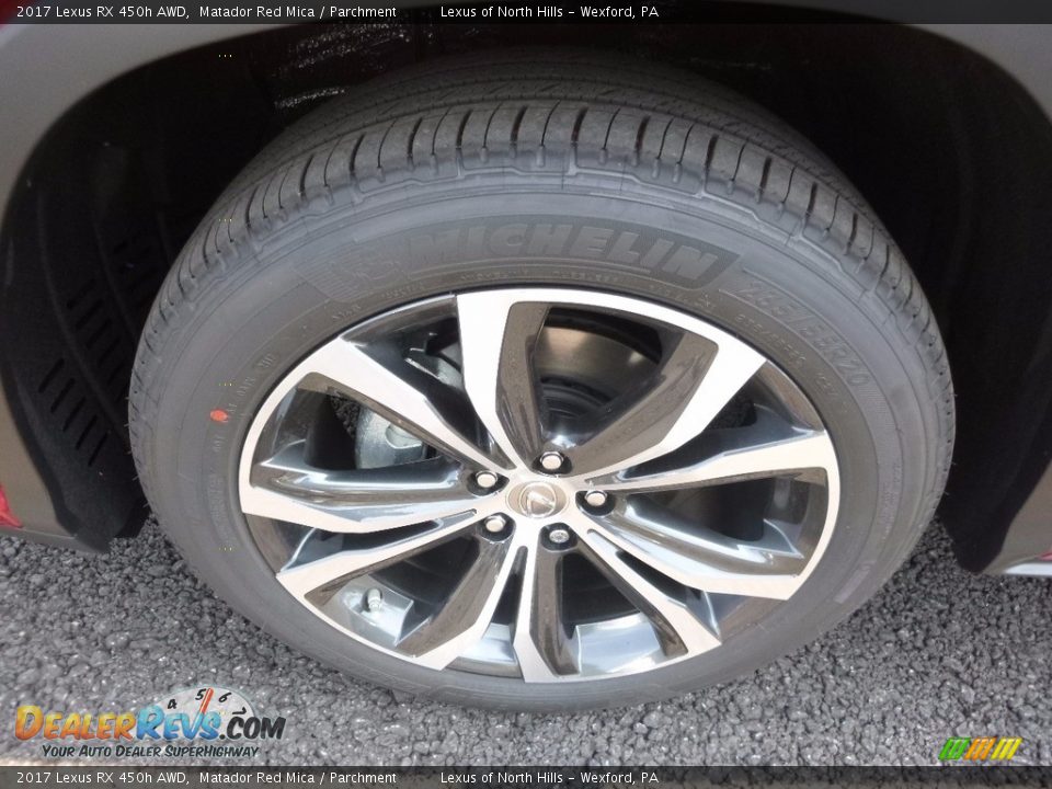 2017 Lexus RX 450h AWD Matador Red Mica / Parchment Photo #5