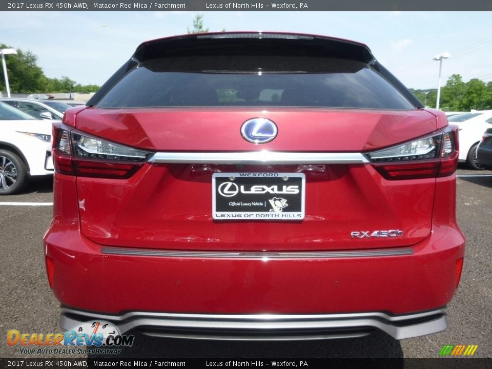 2017 Lexus RX 450h AWD Matador Red Mica / Parchment Photo #6