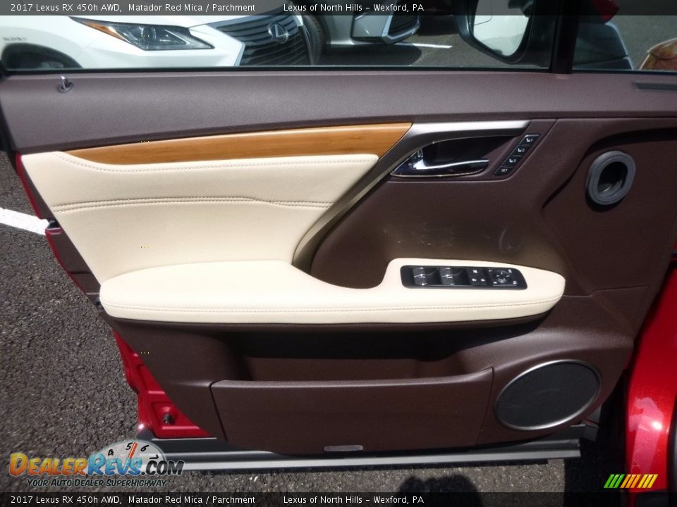 2017 Lexus RX 450h AWD Matador Red Mica / Parchment Photo #10