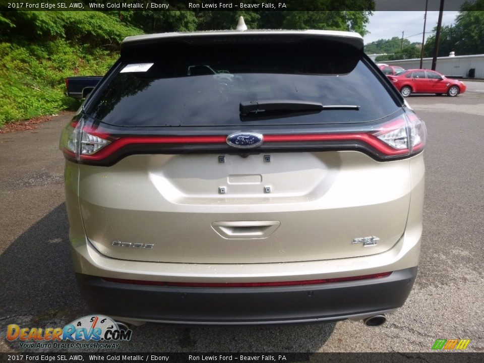 2017 Ford Edge SEL AWD White Gold Metallic / Ebony Photo #3