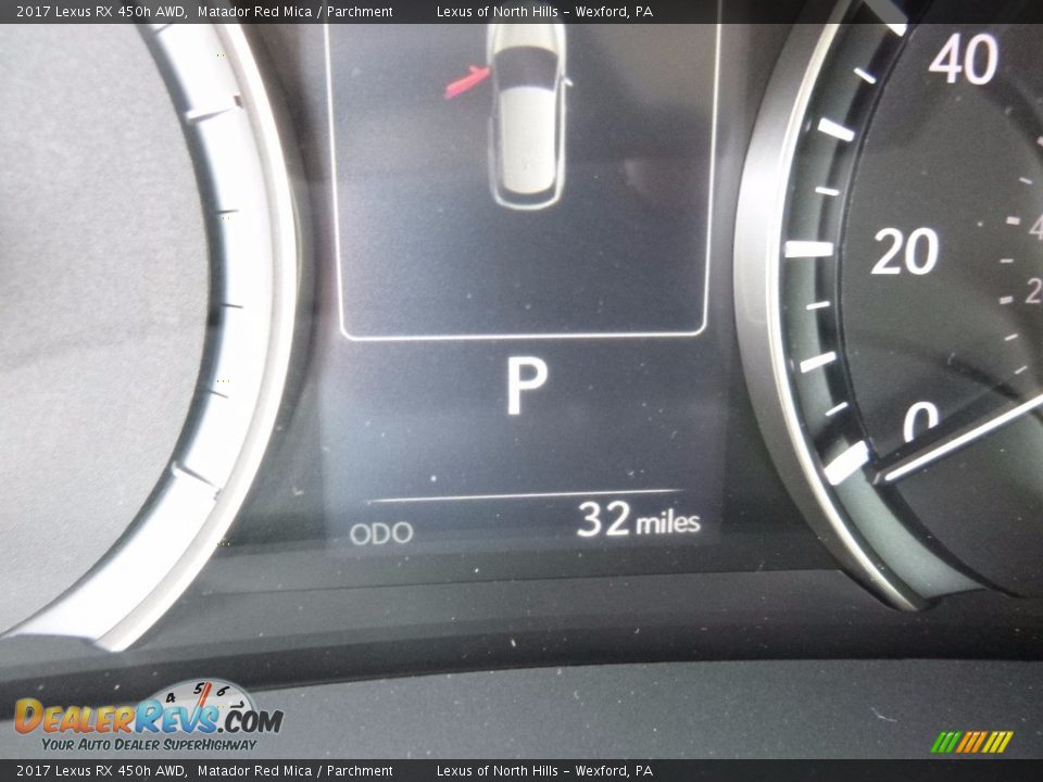 2017 Lexus RX 450h AWD Matador Red Mica / Parchment Photo #15