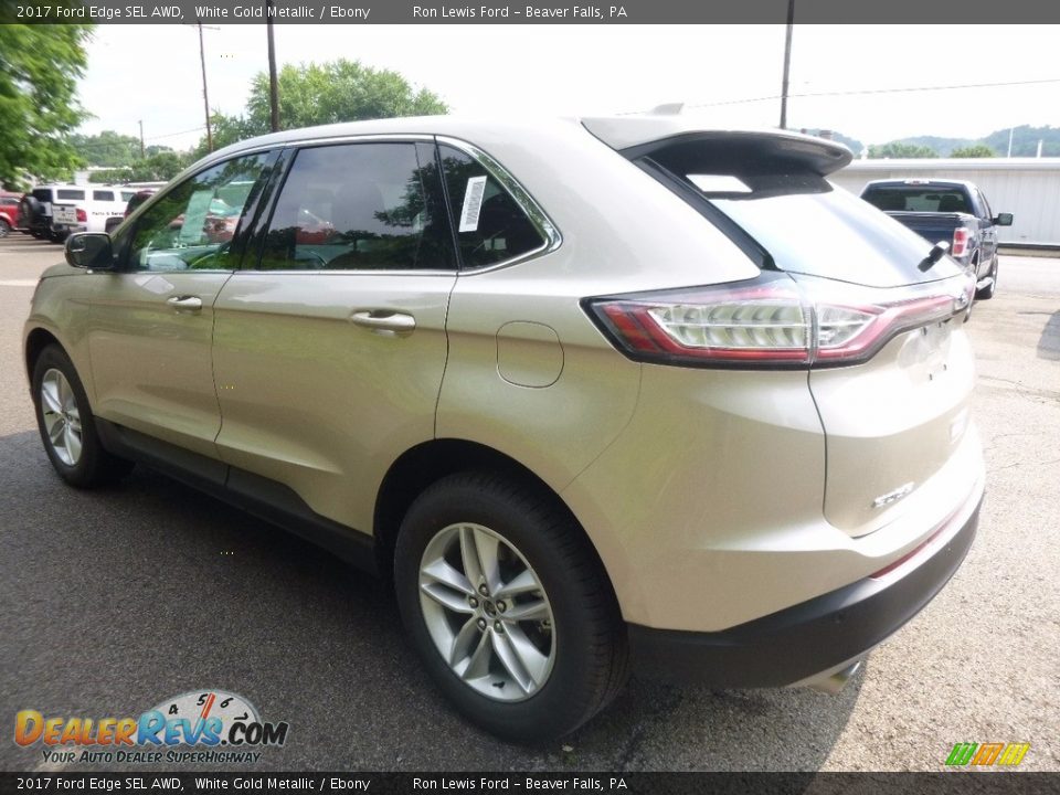 2017 Ford Edge SEL AWD White Gold Metallic / Ebony Photo #5
