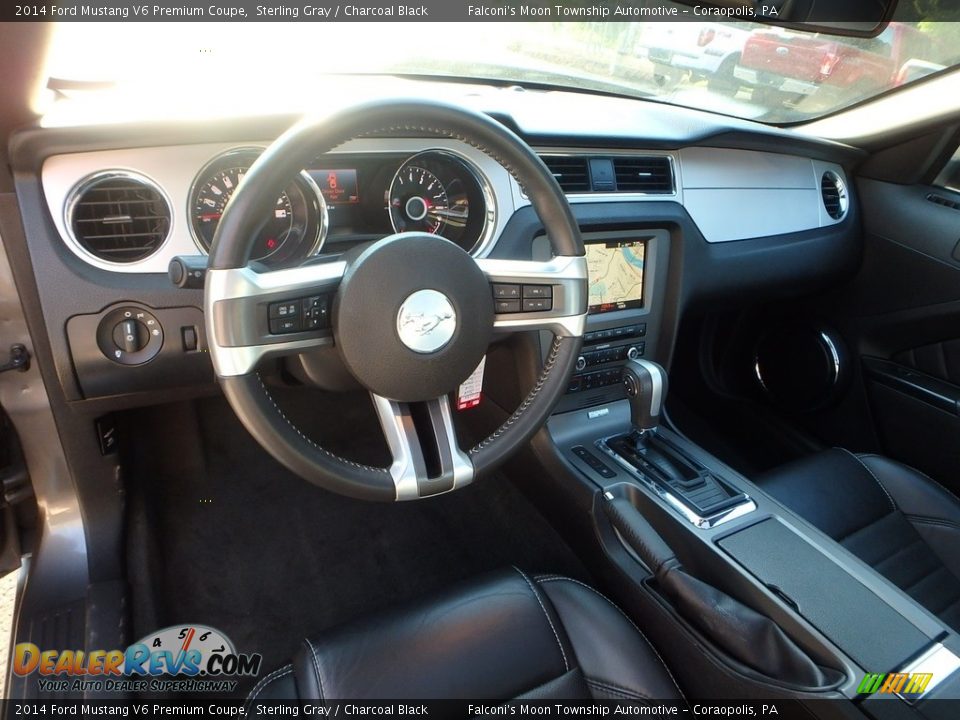 2014 Ford Mustang V6 Premium Coupe Sterling Gray / Charcoal Black Photo #16