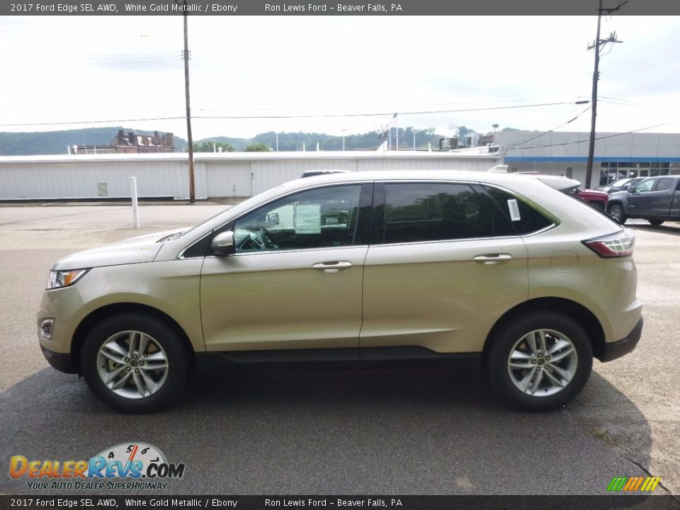 2017 Ford Edge SEL AWD White Gold Metallic / Ebony Photo #6