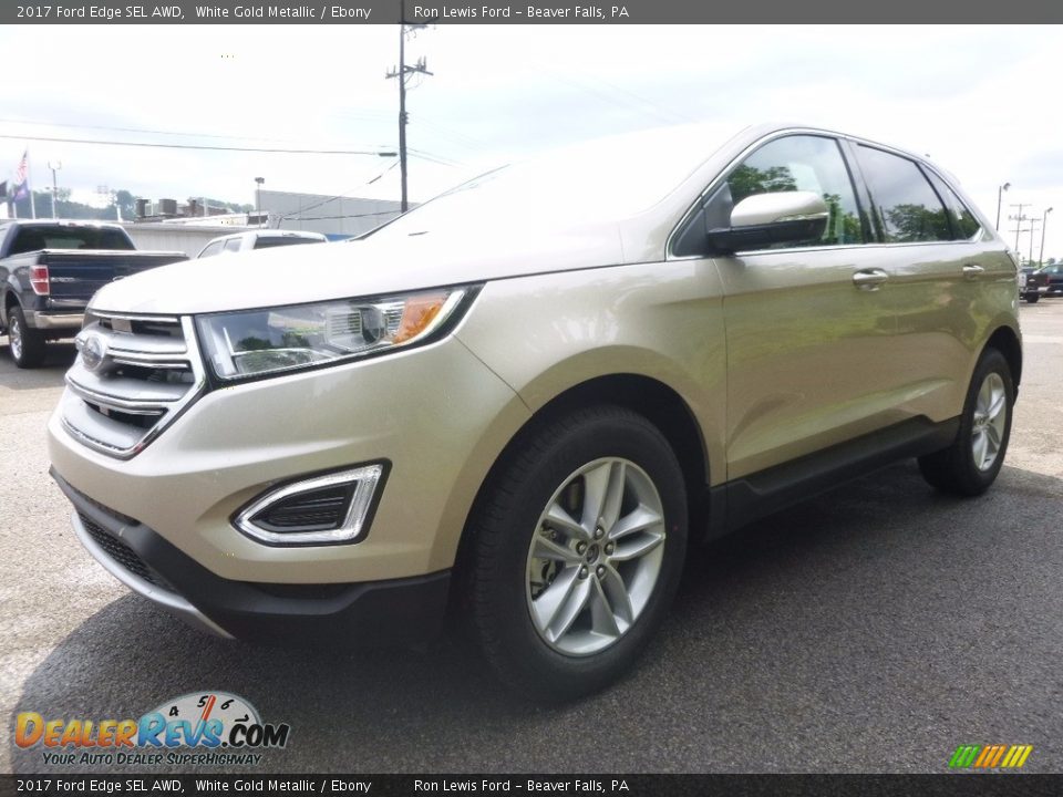 2017 Ford Edge SEL AWD White Gold Metallic / Ebony Photo #7