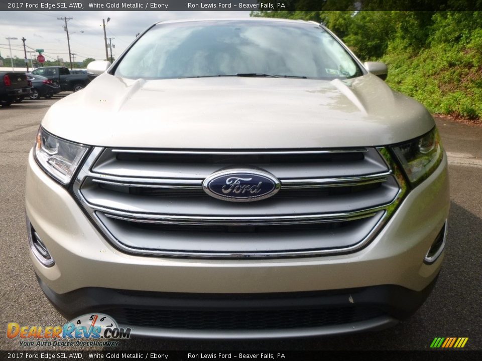 2017 Ford Edge SEL AWD White Gold Metallic / Ebony Photo #8