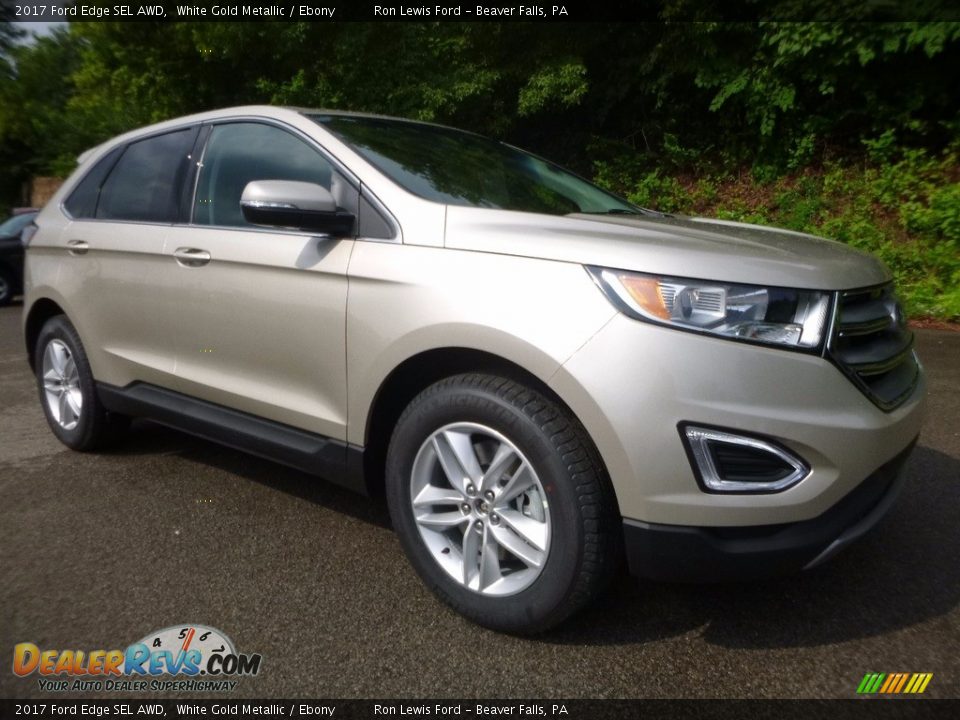 2017 Ford Edge SEL AWD White Gold Metallic / Ebony Photo #9