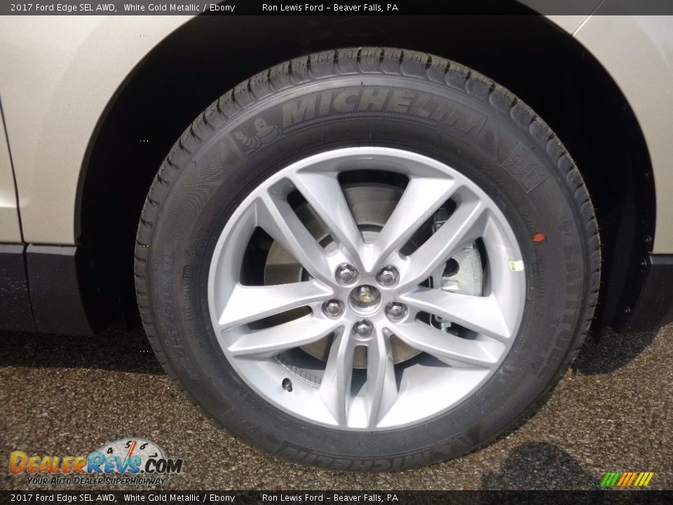 2017 Ford Edge SEL AWD White Gold Metallic / Ebony Photo #10