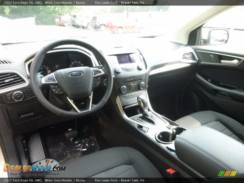 2017 Ford Edge SEL AWD White Gold Metallic / Ebony Photo #13