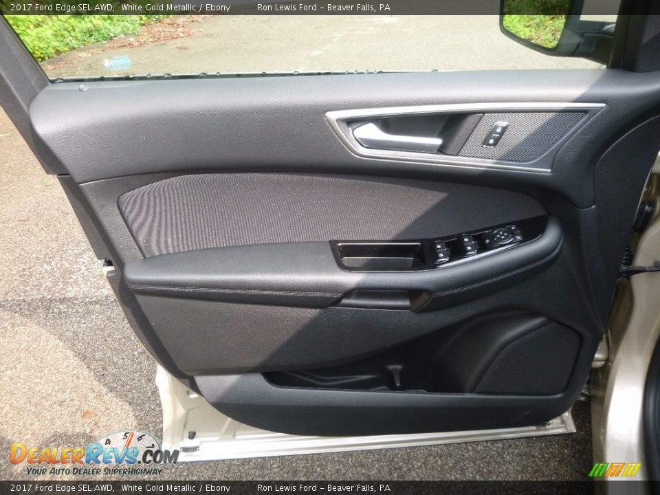 2017 Ford Edge SEL AWD White Gold Metallic / Ebony Photo #14
