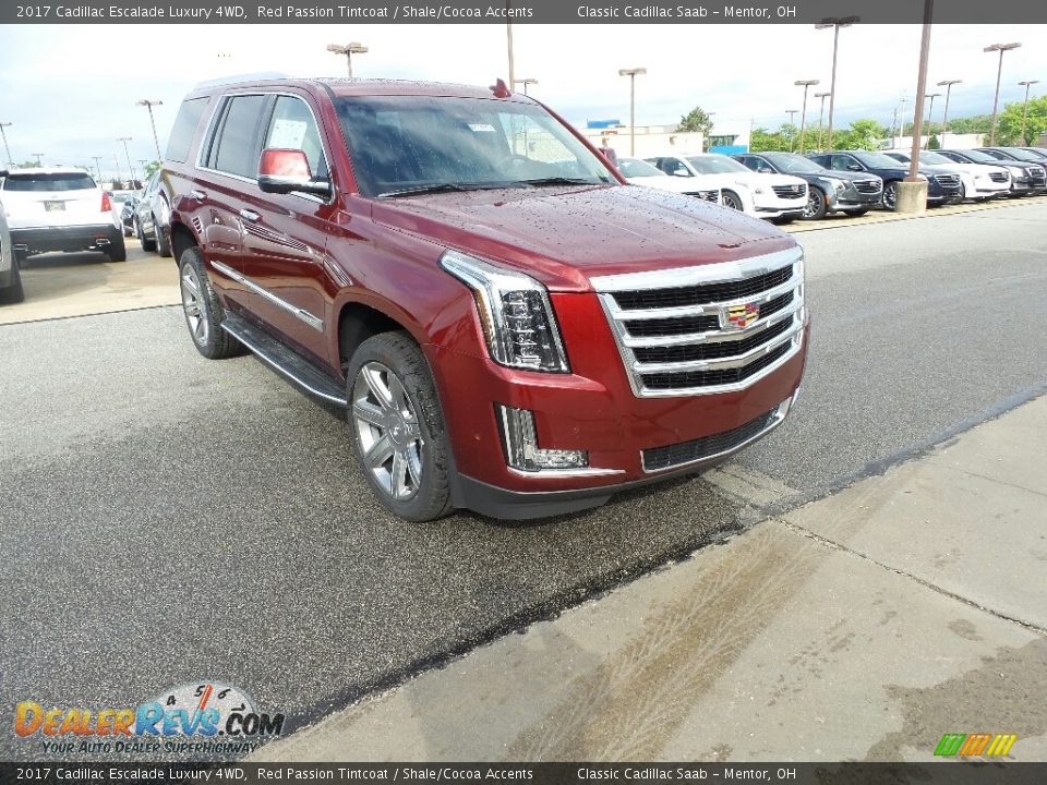 2017 Cadillac Escalade Luxury 4WD Red Passion Tintcoat / Shale/Cocoa Accents Photo #1