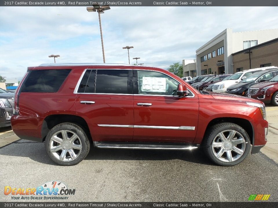 2017 Cadillac Escalade Luxury 4WD Red Passion Tintcoat / Shale/Cocoa Accents Photo #2