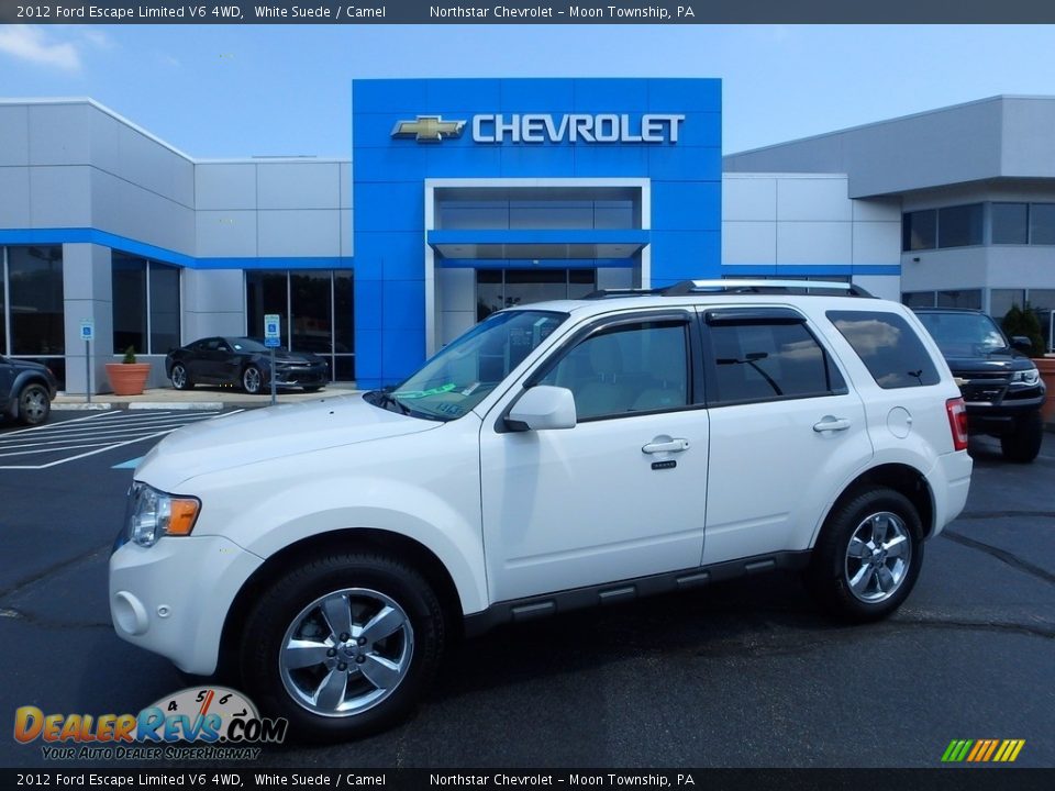2012 Ford Escape Limited V6 4WD White Suede / Camel Photo #1