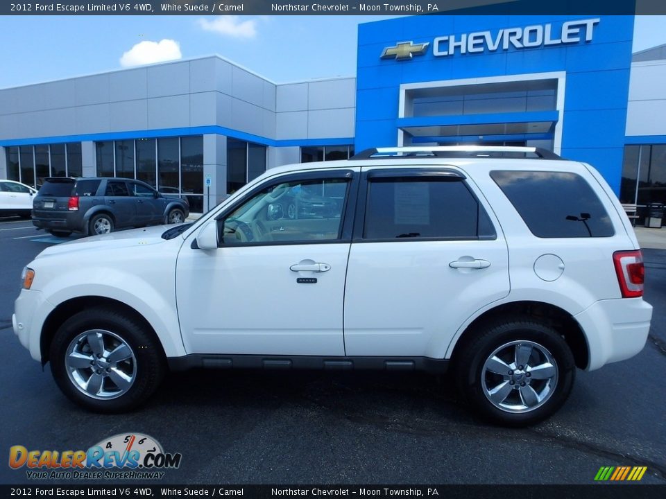 2012 Ford Escape Limited V6 4WD White Suede / Camel Photo #3