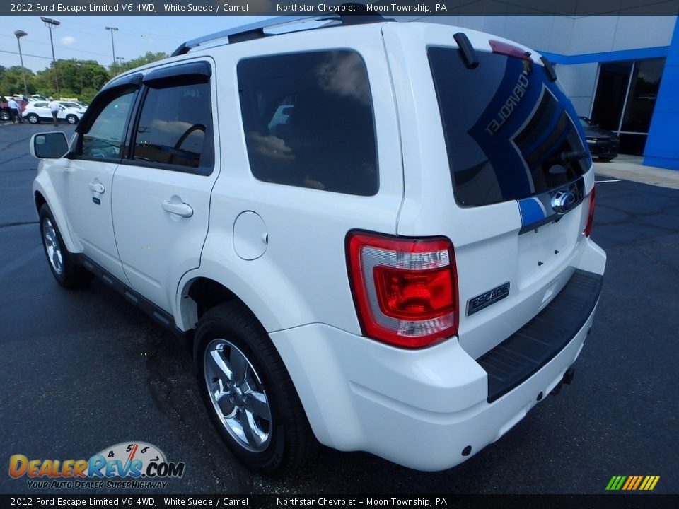 2012 Ford Escape Limited V6 4WD White Suede / Camel Photo #4