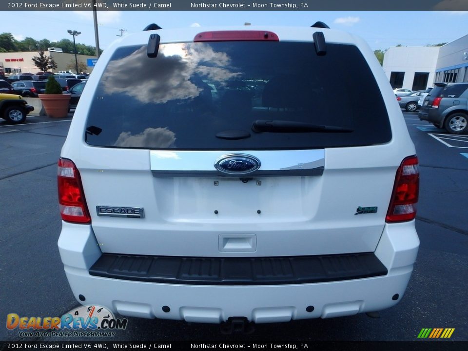 2012 Ford Escape Limited V6 4WD White Suede / Camel Photo #6