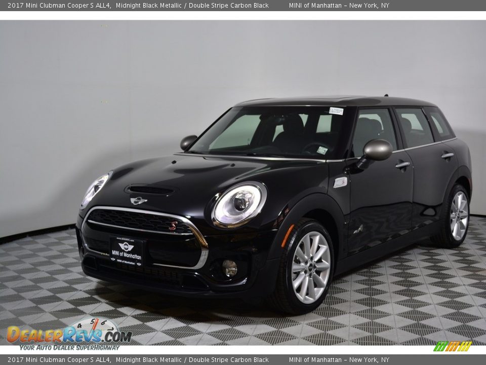 2017 Mini Clubman Cooper S ALL4 Midnight Black Metallic / Double Stripe Carbon Black Photo #1