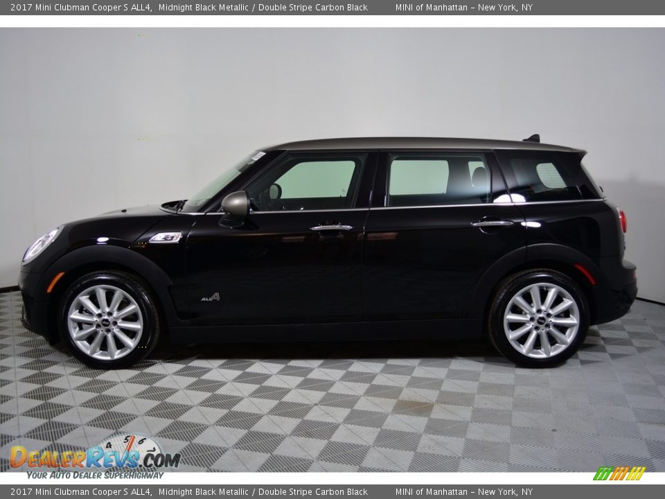 2017 Mini Clubman Cooper S ALL4 Midnight Black Metallic / Double Stripe Carbon Black Photo #3