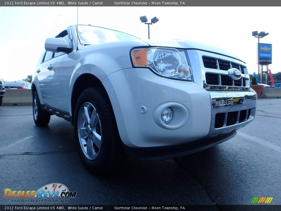 2012 Ford Escape Limited V6 4WD White Suede / Camel Photo #12