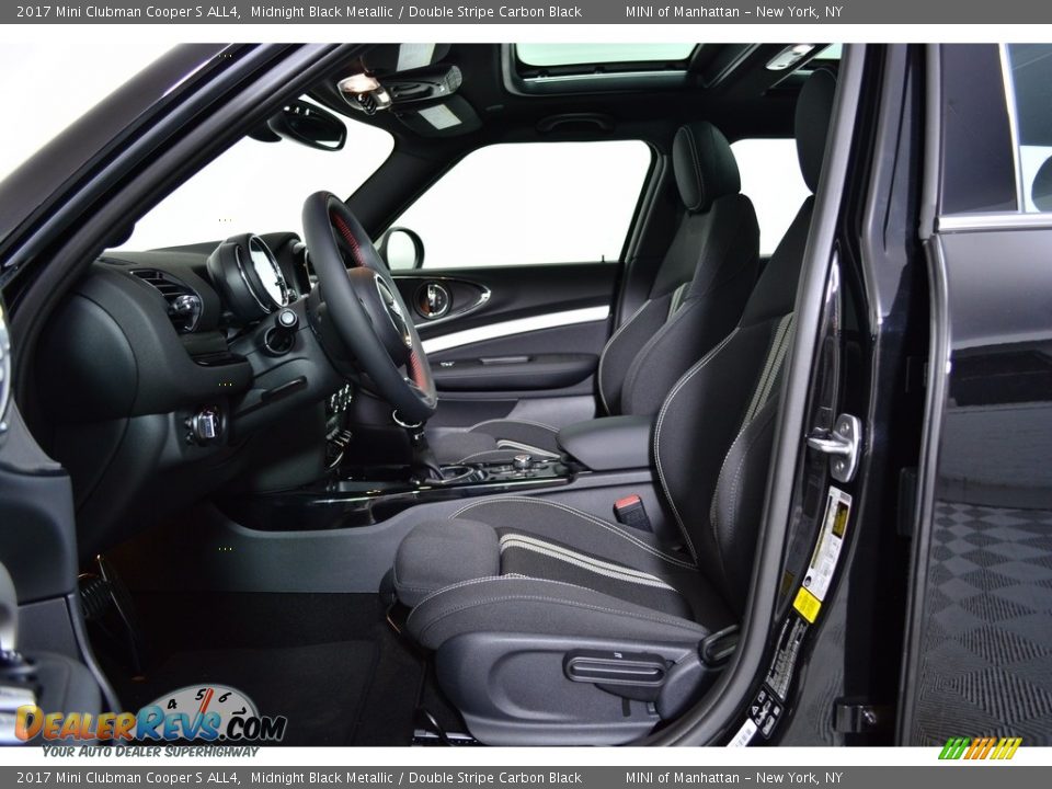 2017 Mini Clubman Cooper S ALL4 Midnight Black Metallic / Double Stripe Carbon Black Photo #9
